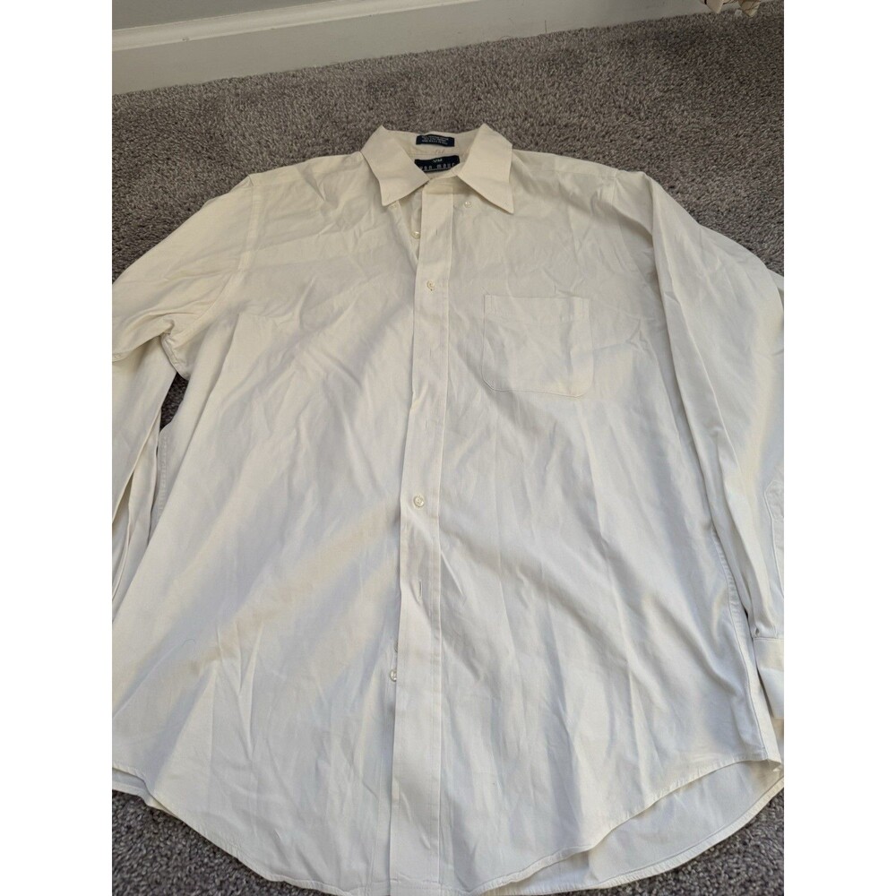 NWT Von Maur Ecru Men's Dress Shirt  16.5/35